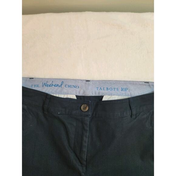 Talbots Pants Womens 10P 10 Petite Black The Weekend Chino Pant Dress Business - Picture 2 of 10